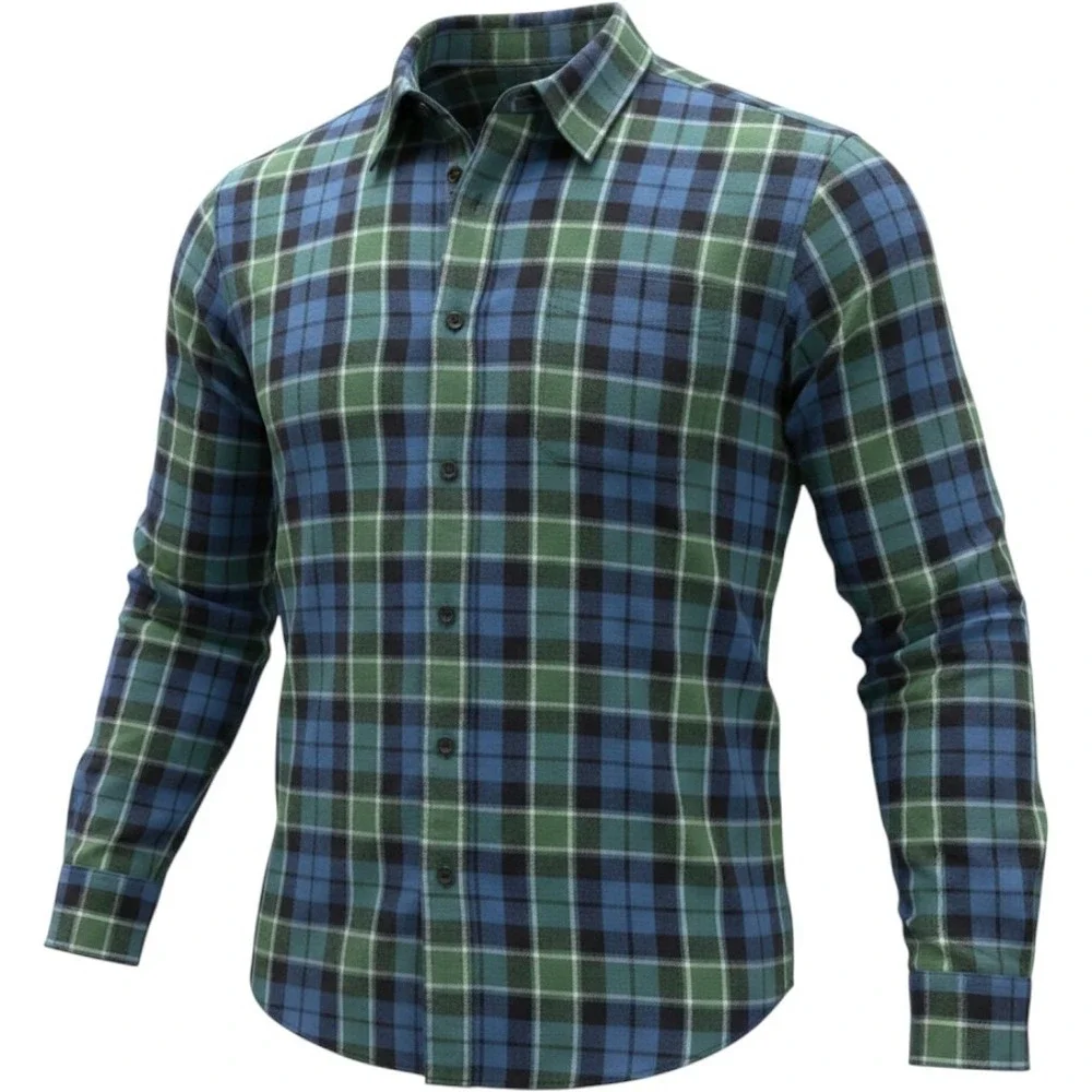 LL Bean Mens Shirt XXL Traditional Fit Long Sleeve Cotton Plaid Flannel 228061
